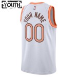 San Antonio Spurs Trikot Benutzerdefinierte Nike 2023-24 City Edition Weiß Swingman - Kinder